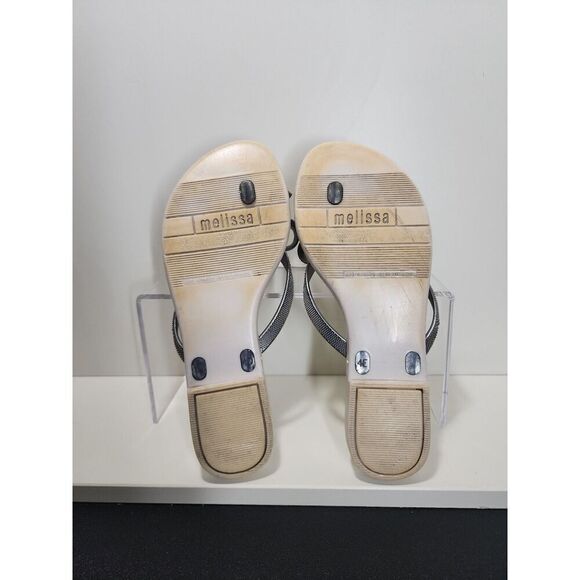 MELISSA Thong Jelly Sandals Harmonic Chrome II Size 5 - Picture 5 of 6
